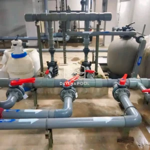 Instalasi kolam renang yang efesien dan rapih dari dayanapool