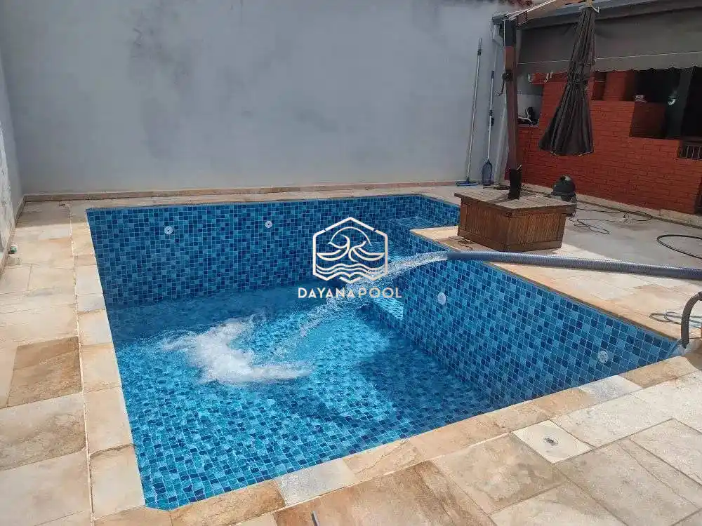 proses pengisian air kolam renang sistem skimmer