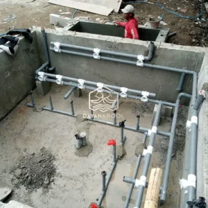 pemasangan jalur kolam jakuzzi