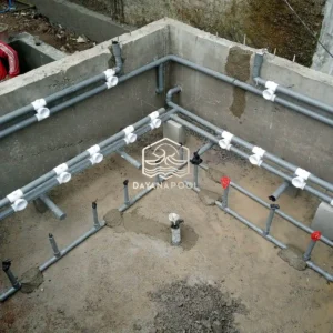 pemasangan jalur kolam jakuzzi