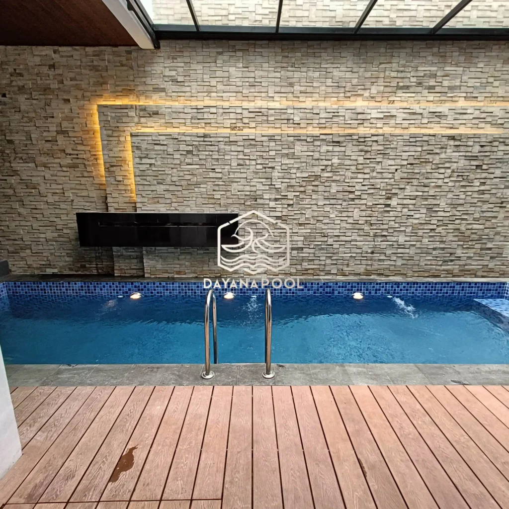 kolam renang skimmer yang baru selesai di renovasi oleh dayanapaool