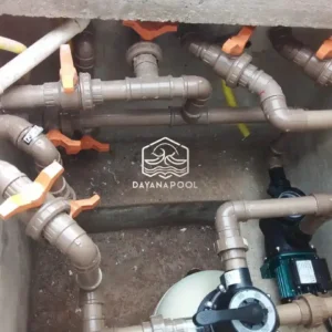 instalasi kolam renang di ruang mesin