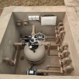 instalasi kolam renang di ruang mesin oleh dayanapool