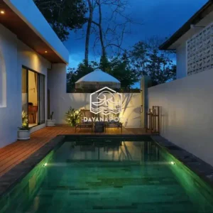 kolam renang denagan finishing batu alam sukabumi