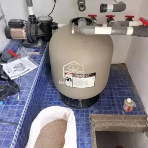 instalasi pompa dan filter kolam renang