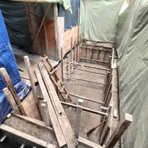 proses pembuatan begisting kolam renang oleh tim dayanapool