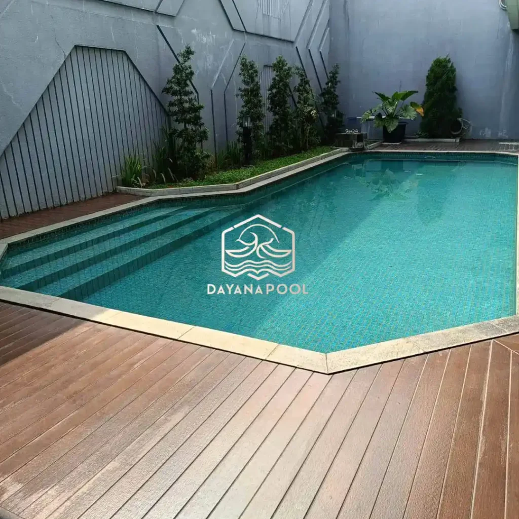 kolam renang skimmer denagn finishing keramik