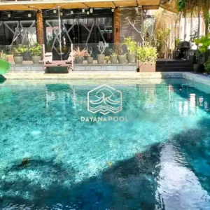 kolam renang denagn finishing batu alam buatan dayanapool