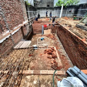 proses pembutan kolam renang tahap begisting luar