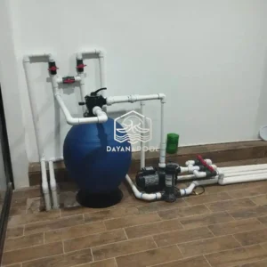 instalasi kolam renang di ruang mesin