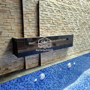 dekorasi waterfall kolam renang