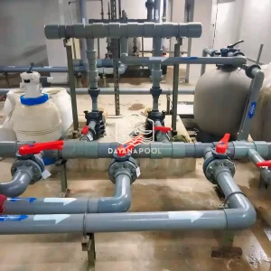 Instalasi kolam renang yang efesien dan rapih dari dayanapool