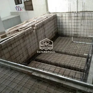 proses pembesian kolam renang