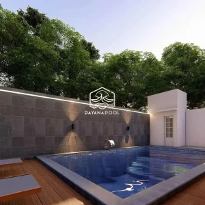 desain kolam renang di resord