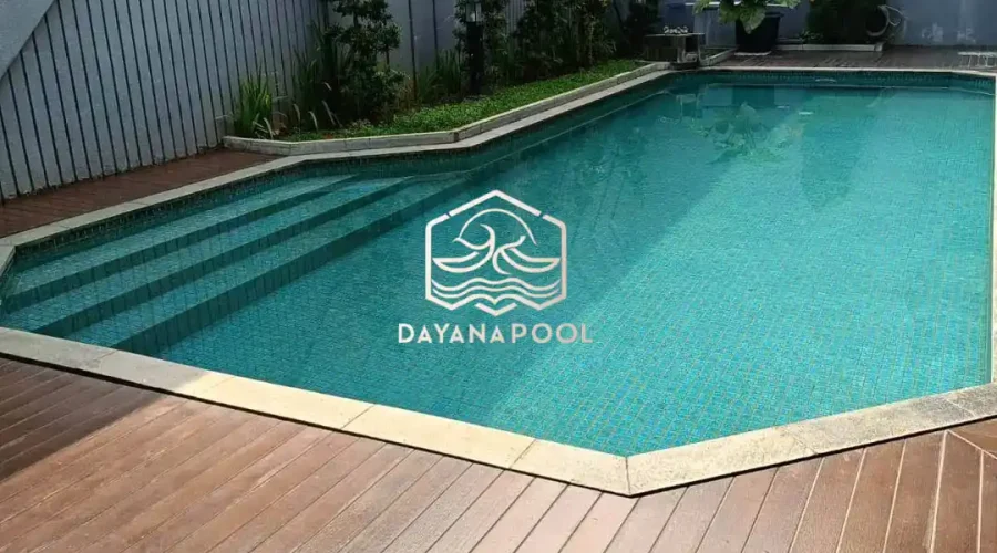 kolam renang skimmer denagn finishing keramik