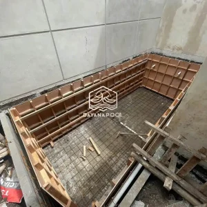proses pembutan begisting kolam renang