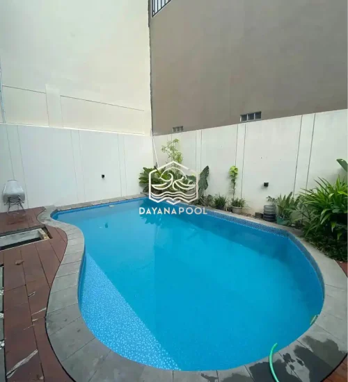 kolam renang skimmer denagn finishing keramik