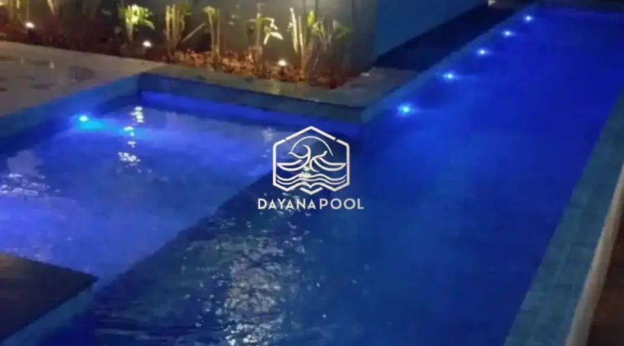kolam renang denagan finishing batu buatan dayanapool