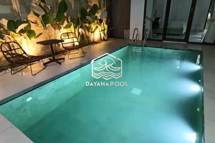 kolam renang denagn finishing batu alam buatan dayanapool