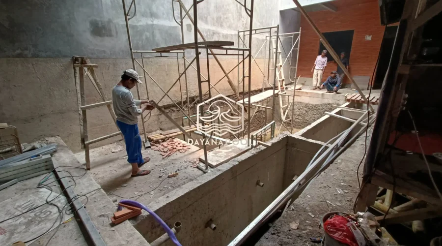 proses waterprofing kolam renang