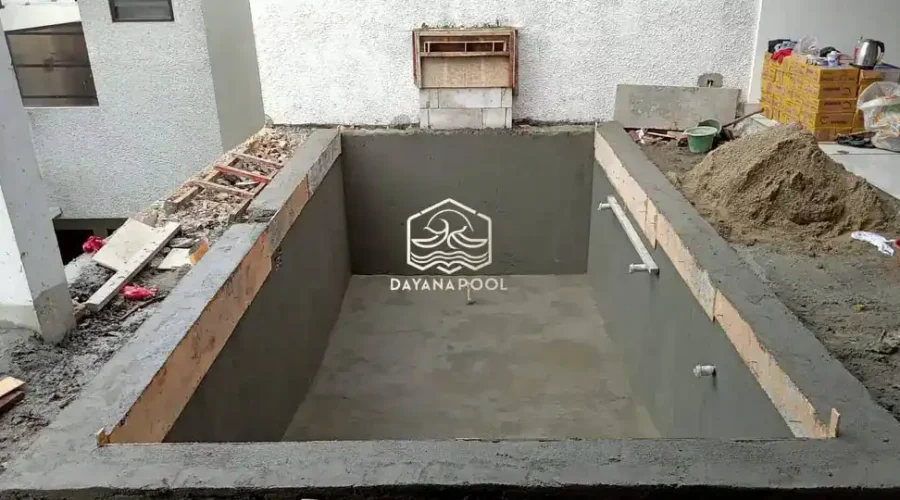 pembuatan kolam renang tahap waterprofing